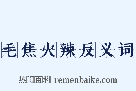 毛焦火辣反义词是什么意思的图片